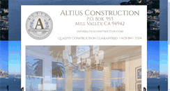 Desktop Screenshot of altiusconstruction.com