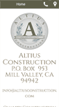 Mobile Screenshot of altiusconstruction.com