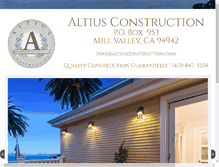 Tablet Screenshot of altiusconstruction.com